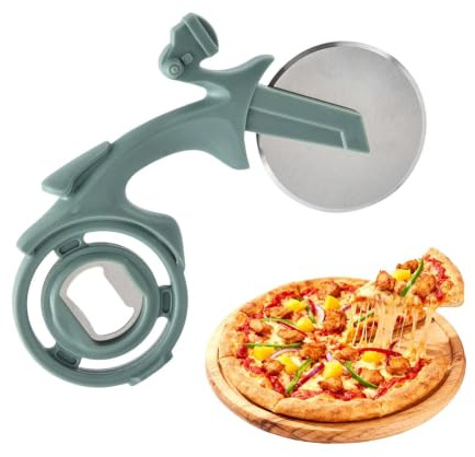 Tagliapizza in Acciaio | Divertente Gadget da Cucina a Forma di Bicicletta - Utensile da Cucina per Pizza Torte Pane Dolci,Per Pasta, Torte, Dessert, Dolci, Pizza, Cottura, Home Bakery, Festa di