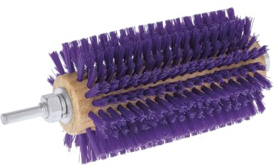 Weaver Leather Mini Roto Brush for Livestock, Wool/Hair Stimulating and Grooming Brush for Goat Sheep Cattle, Use with Drill, Coat Deshedding Tool