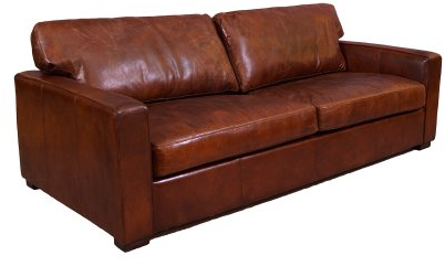Loungesofa Durban 3-Sitzer Vintage-Leder Vintage Cigar (Dunkelbraun) Echtleder Sofa Couch