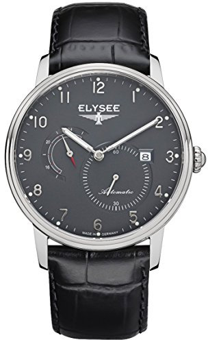 Elysee Unisex Erwachsene Analog Automatik Uhr mit Leder Armband 77015G
