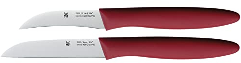 WMF Messerset 2-teilig, mit Schälmesser, Gemüsemesser, Spezialklingenstahl, Griffe aus Kunststoff, rot