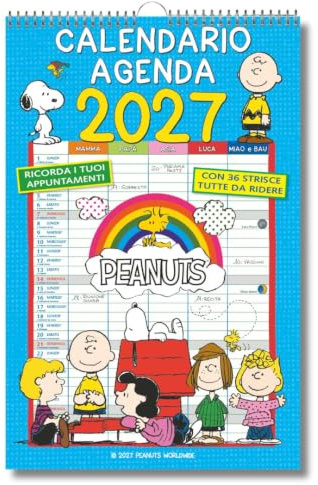 EURO PUBLISHING - Kalender 2026 - Peanuts 29 x 44 cm - auf Italienisch