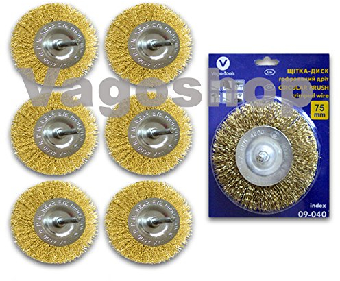 Disque 24 x Brosses ondulés 75 Brosse métallique Brosse conique brosse avec la tige