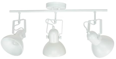 Licht-Erlebnisse Strahler Weiß Metall 3-flammig 56cm lang Retro Design verstellbar E14 Deckenleuchte Wohnzimmer Flur