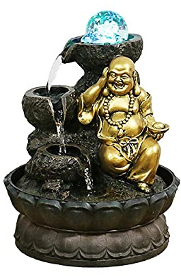 Fontana/Fontana da Interno Fontana da tavolo da tavolo Buddha Fontana fontana Fengshui decorazione ufficio - cascata con flusso d'acqua circolare adatto for ufficio camera da letto decorazione Fontana