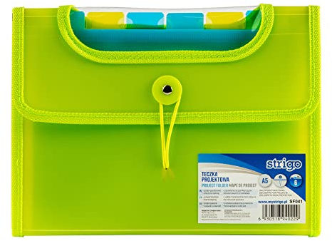 Sammelmappe VFILE STRIGO A5 mit 6 Abstandshalter grün