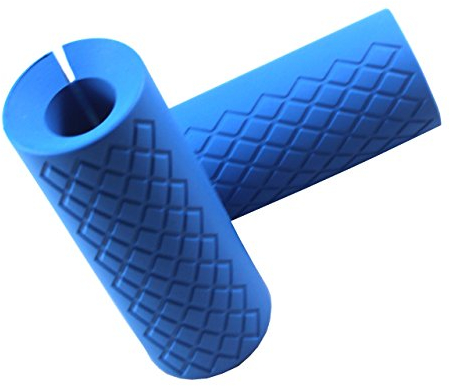 Lisaro 2-Teilge Hantel Und Langhantel Griffe, Farbe Blau/Dicke Stangengriffe Schützen Die Polster - Trainings Und Fitnesszubehör - Zum Gewichtheben Hantel Langhantel (Big-Size 12,5cm)