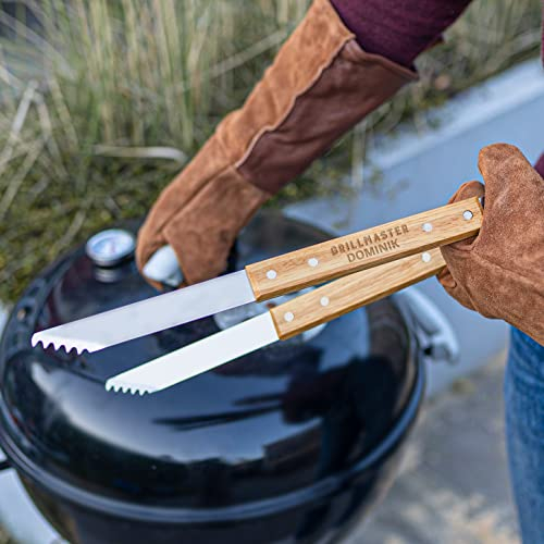 BBQ pinze con nome - pinze barbecue personalizzate in acciaio inox per un vero amante del barbecue