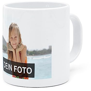PhotoFancy® - Kindertasse - Personalisierte Tasse mit eigenem Foto - Weiß - 1 Bild