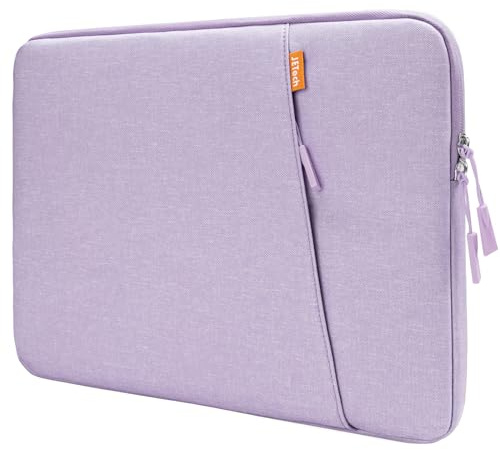 JETech Laptoptasche Hülle für 13-14 Zoll MacBook Neo (A18 Pro), MacBook Air/Pro (M1-M5) 2020-2026, 13-13.6 Zoll Notebook, Wasserdicht Laptophülle Laptop Sleeve mit Zubehörtasche (Helles Lila)