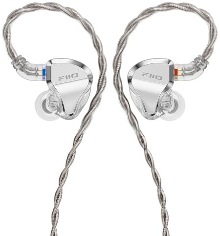 FiiO JH5 1 Dynamic & 4 BA Driver Hybrid In Ear Earphones (Silver)