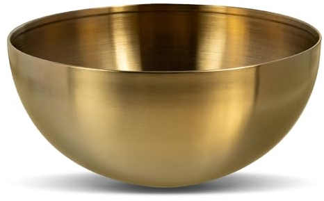 Mikinona Stainless Steel Salad Bowl Fruit Bowl and Snack Container for Ice Storage Mixing Salad Sundae Serving Family Gatherings Parties Weddings Bars and Restaurants Use