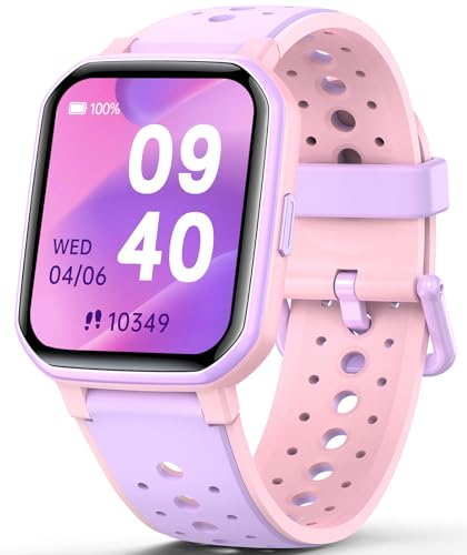 JOYELE - Reloj Inteligente para Niños y Adolescentes, Rastreador de Fitness con 19 Modos Deportivos, Podómetro, Monitor de Sueño, Regalo para Niños y Niñas, Color Morado