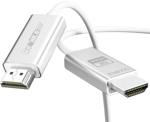 GeoHN.G 10K 8K Glasfaser HDMI 2.1 Kabel 1M, 48Gbps 8K60Hz Superflexibles HDMI 2.1 AOC eARC HDR10 HDCP 2.2&2.3 Dolby Dynamic HDR, Kompatibel mit Blu-ray/Roku TV/PS5/HDTV/SoundBar