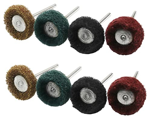 BomDog Roue de Polissage, 80 Pièces Brosse de Roue Métallique Brosse de Tasse de Fil Brosse Métallique Pour Roues de Fil de Forabrosse Métallique Rotative Foret En Verre