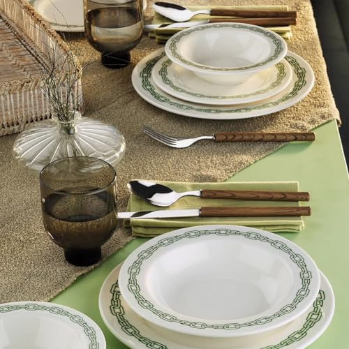 Vajilla de Porcelana 24 Piezas – Vajilla Fecra Rante para 6 Personas – Vajilla Completa y Elegante