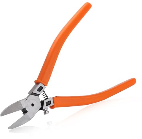 SPEEDWOX 38° Angled Flush Cutters for Electronic Component, Ultra-Sharp Diagonal Cutters, Side Cutting Pliers, Wire Snips for Jewelry Making, Cutting Soft Wires, Electronics, Zip TES, Plastic