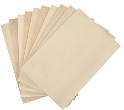 SHINEOFI 10 Stück Lindenholzplatten Naturholz Bastelplatten Sperrholz Für Kunstkurse