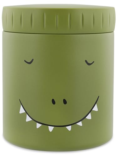 Trixie Mr. Dino - Barattolo termico per alimenti, 350 ml, a prova di perdite e portatile, mantiene il cibo caldo o freddo, in acciaio inox, contenitore per il pranzo per bambini