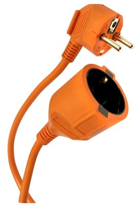 Prolunga 25 m 3 x 1,5 mm 16 A arancione, ideale per esterni, collega dispositivi elettrici in luoghi lontani.