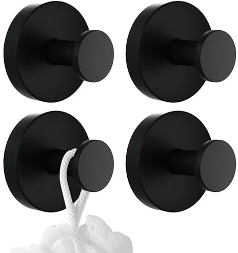 Generisch Saugnapf haken -4 Handtuchhaken pro Packung, saughaken，roha saugnapf haken，Badezimmer schwarze Klebehaken, Handtuchhaken, saughaken extra stark，handtuchhalter saugnapf