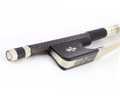 Geigenbogen 4/4 Roter Kontrabassbogen Aus Ebenholzfrosch, Geeignet Für Anfänger Und Interpreten(4/4)