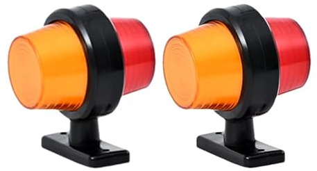 Generisch 2x Begrenzungsleuchten Rot/Orange LED 12/24V Umrissleuchten Wasserdicht mit Neon Effekt Neu OVP für LKW Anhänger Trailer
