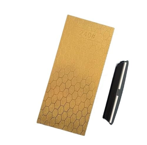 Knife Sharpener Stone Set Whetstone Diamond Sharpening Stone with Angle Guide and Soft Base for Kitchen Knives Ultra thin Design for Precision Grinding 170 * 75mm