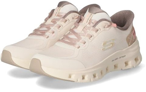 Skechers Dam Glide-Step Pro Pure Motion Sneaker, Naturlig mesh brun trim, 40 EU