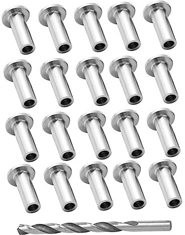 VILLCASE 80 Fundas Protectoras De Acero Inoxidable Para Cables Pasacables Para Postes De Barandilla Herrajes Para Barandillas De Terraza Pasacables De Acero Inoxidable T316 Plateado
