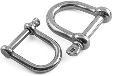 M5 - M12 Wide D Shackle Dee Shackles A4 Stainless Steel Marine Grade 316