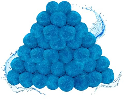 Cotton Balls for Pool Filter - Filter Balls for Swimming Pools | Reusable Efficient Replacement Polysphere for Swimming Filtration Outdoor Water Pond