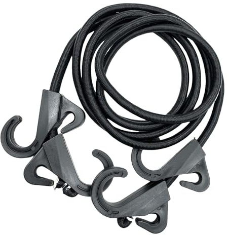Cordons Élastiques avec | 2m Sangles Élastiques Robuste pour Camping,Corde Extensible Sécurisée pour Usage Extérieur pour Moto, Coffre, Bateau, Tente, Randonnée et Bagages