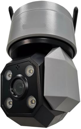 KVBRUI Caméra de sécurité extérieure Wi-FI 5 MP for Maison connectée, IP CCTV, Connexion par câble RJ45, NVR PTZ, dôme de Surveillance(AU Plug_5MP Camera)