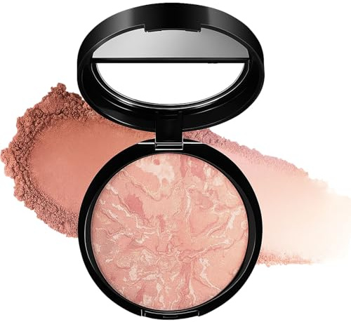 Colour Correcting Powder Foundation - Full Coverage & Long-lasting 24H Wear Shimmer Brick Pressed Bronzer Medium to Full Coverage Transfer Resistant Water Sweat Proof (Fair)
