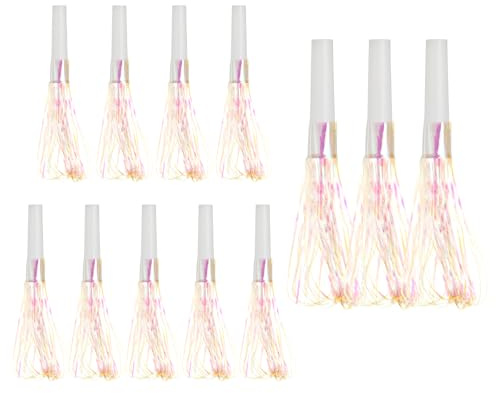 sourcing map 12 Pcs Fringed Noise Makers, Metallic Fringe Party Blowers Party Favors for Sports Events Birthday Parties Graduation Ceremonies Christmas New Year Gift Decorations, Laser
