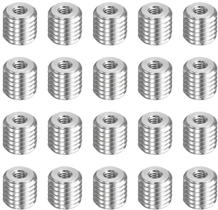QUARKZMAN 20Stk Einschraubmutter M10 auf M4x10mm Gewindeeinsatz | Edelstahl Gewindehülse Reduzierhülsen Metrische Selbstschneidende Gewindeadapter für Automobilen Möbel DIY Mechanischen
