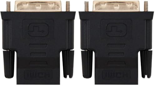 Nano Cable 10.15.0700 - Adattatore DVI-HDMI, maschio-femmina, 24 + 1/M-HDMI A/H, nero (Confezione da 2)