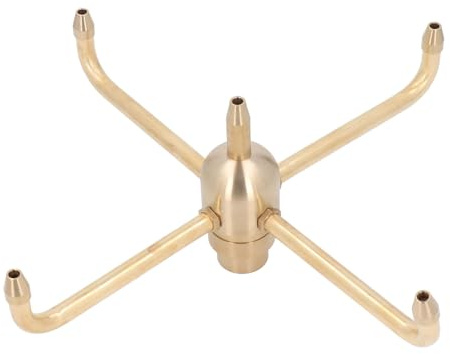 NOENNULL Ugello per Fontana Rotante da Giardino, Irrigatore a Testa di Spruzzo per Fontana in Ottone a 4 Bracci per Piscina da Giardino (G1in)