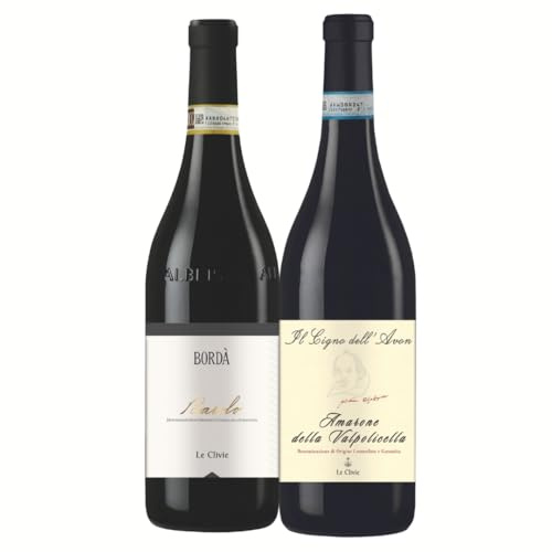 SUPER OFFERTA | Box Vini Rossi Degustazione | Barolo DOCG 2021 e Amarone della Valpolicella DOCG 2021 | Confezione da 2 Bottiglie di Vini Rossi Pregiati Italiani