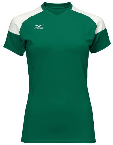 Mizuno Techno Volley II Damen Volleyball-Trikot, Damen, Forest-White, Large