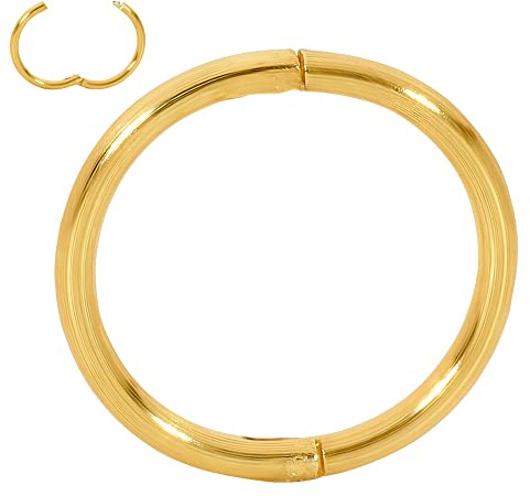 365 SLEEPERS Vergoldetes Sterlingsilber Hoop Ohrringe Knorpel Septum Clicker Nasen Klappbarer Segmentring Daith Helix Rook Tragus Body Piercing Schmuck Handgefertigt in Australien