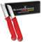 Schwertkrone Coltelli da Frutta e Verdura - Spelucchino Set (2 pezzi, rosso) Prodotto in Solingen, Germania - Acciaio Inox Professionale e Affilato