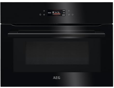 AEG KMK761080B Kompaktbackofen mit Mikrowelle, Schwarz