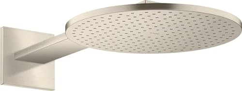 hansgrohe AXOR ShowerSolutions Kopfbrause 300 1jet,Wandanschluss, Brausearm 450 mm, 35300820, Farbe: Brushed Nickel