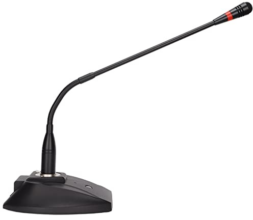 Bewinner Tischmikrofon, Kondensator-Computermikrofon mit Nierencharakteristik, LED-Anzeige, XLR auf 6,35 Mm Kabel, Schwanenhalsmikrofon für Rundfunkaufnahmen (EU-Stecker)