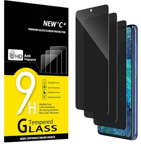 NEW'C 3 Stück, Sichtschutz für Samsung Galaxy S20 FE, S20 FE 5G für Panzerglas, Ausgewogener 35-Grad-schutzwinkel mit Augenschutz, Ultra-Haltbare 9H Härte, Blasenfrei