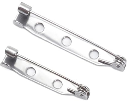 TRKETK 200 Pezzi Spilla, Spille da Balia Spille Di Sicurezza Metallo Spille per Badge Spille per bricolage Spille da Balia per Fermagli Posteriori per Badge Corpetti Artigianato da Cucito (25mm, 35mm)