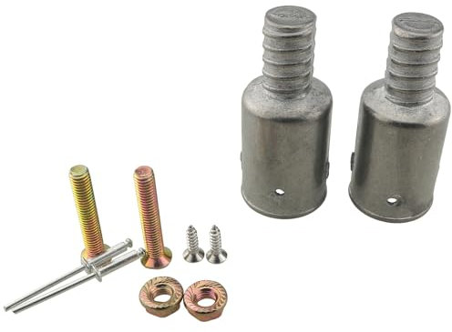 ZCZQC 2 Sets of Aluminum Alloy American Threaded Connectors 25mm Iron Rods Aluminum Rods Wooden Rods Nail Screws for Repairing Telescopic Poles Broom Handle Threaded Ends DIY Mop Handle