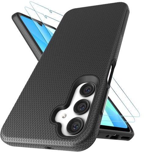 Case Collection for Samsung A16 Phone Case and Screen Protector, Dual Layer Shockproof Drop Protection, Military Grade Rugged Matte Cover for Samsung Galaxy A16 5G Case Black